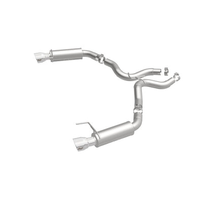 MagnaFlow Axle Back, SS, 3in, Competition, Dual Split Polished 4.5in Tip 2015 Ford Mustang GT V8 5.0 Magnaflow