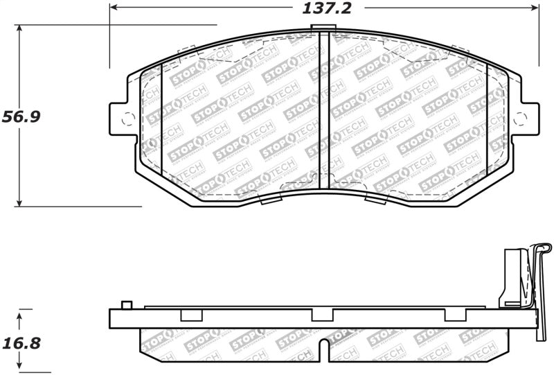 STOPTECH PERFORMANCE 13 SCION FR-S / 13 SUBARU BRZ FRONT BRAKE PADS, 309.15390 - eliteracefab.com