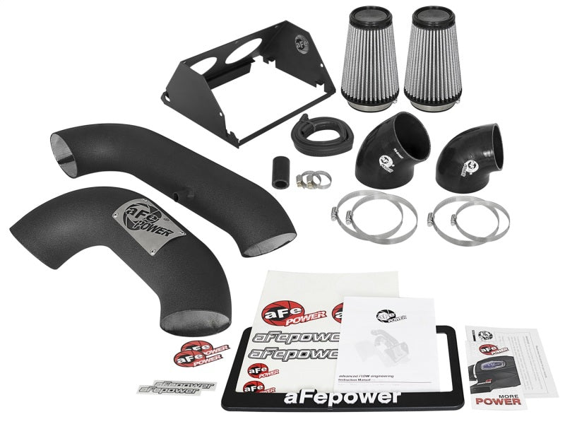 aFe MagnumFORCE 2XP Intake w/3.5in Black Steel Housing Pro DRY S Filter 2017 Ford F-150 V6-3.5L (tt) - eliteracefab.com