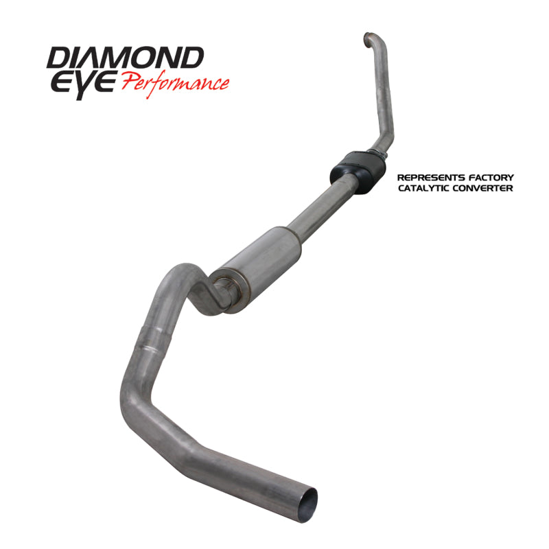 Diamond Eye KIT 4in TB SGL SS: 94-97 FORD 7.3L F250/F350 PWRSTROKE NFS W/ CARB EQUIV STDS Diamond Eye Performance