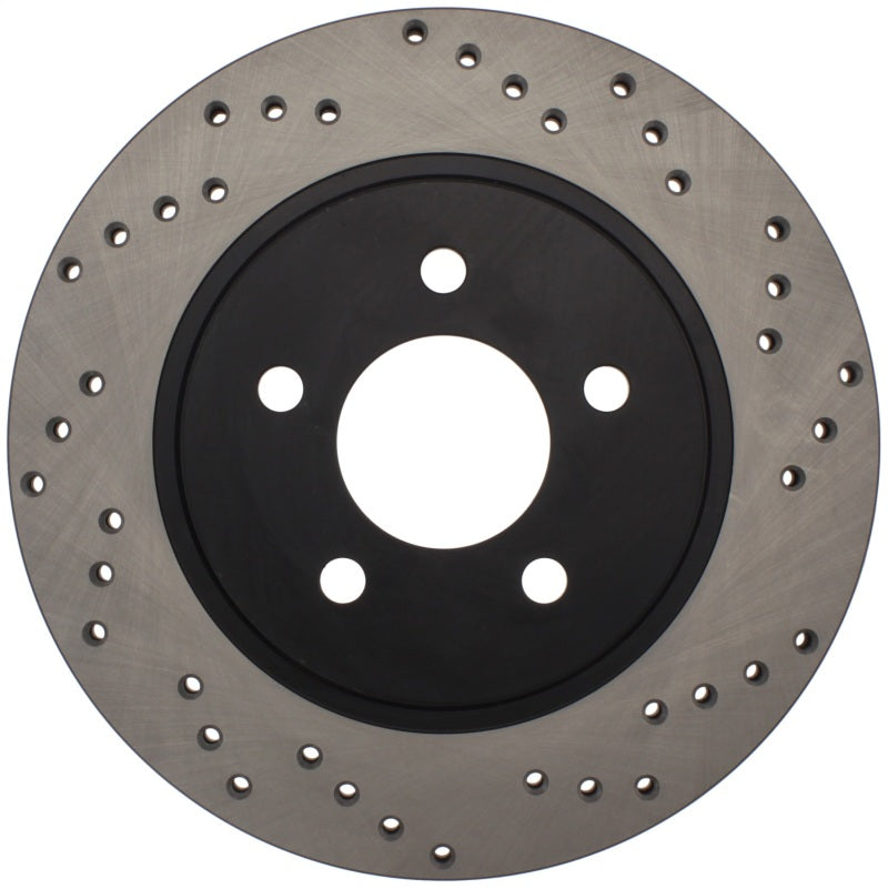 StopTech 05-10 Ford Mustang V6/4.0L / GT V8/4.6L Cross Drilled Right Rear Rotor - eliteracefab.com