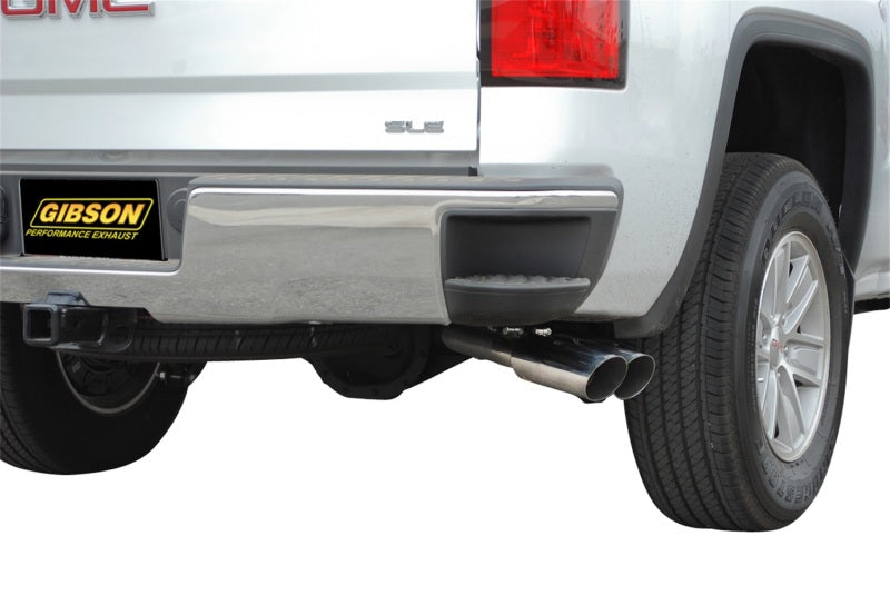 Gibson 14-18 GMC Sierra 1500 Base 5.3L 3in/2.25in Cat-Back Dual Sport Exhaust - Stainless - eliteracefab.com