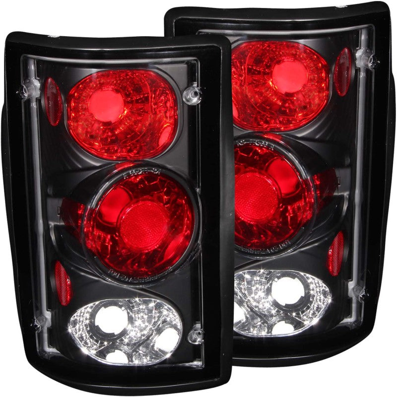 ANZO USA Ford Excursion Taillights Black; 2000-2005 - eliteracefab.com