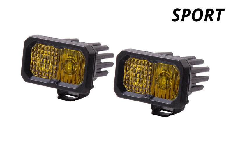 Diode Dynamics Stage Series 2 In LED Pod Sport - Yellow Driving Standard ABL (Pair) Diode Dynamics