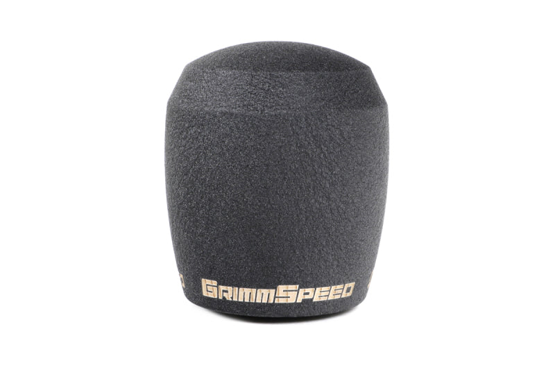 GrimmSpeed Stubby Shift Knob Stainless Steel Black - M12x1.25 - eliteracefab.com