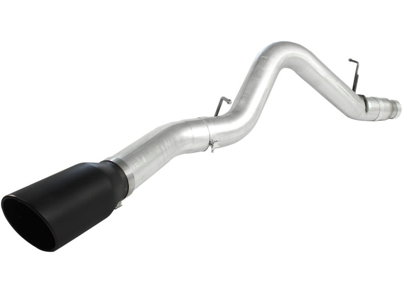 aFe Atlas Exhaust 5in DPF-Back Al Steel 11-13 GM Diesel Trucks V8-6.6L (td) LML (Blk Tip) - eliteracefab.com