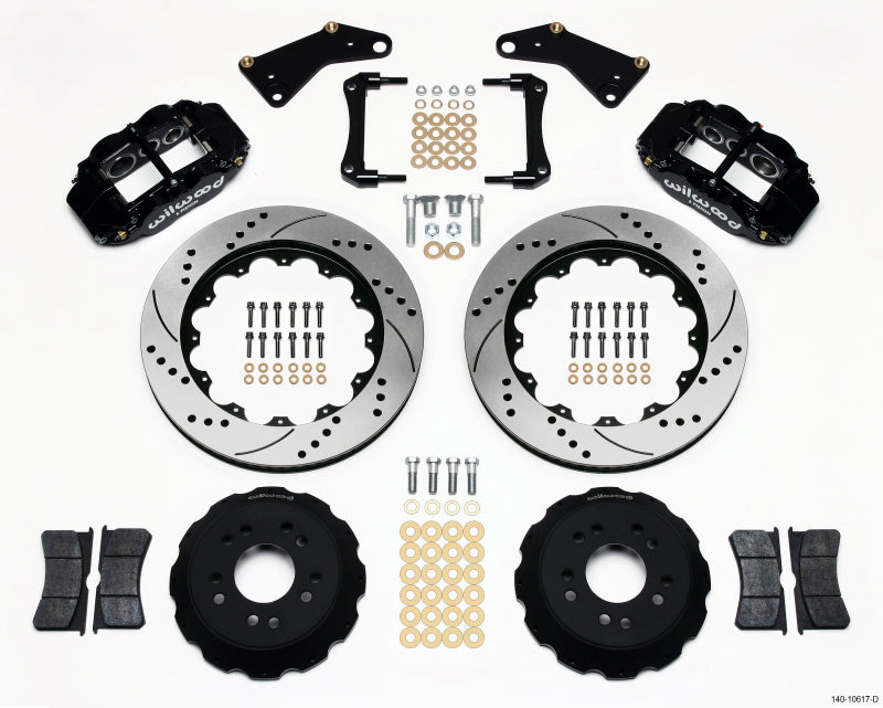 Wilwood Narrow Superlite 6R Front Hat Kit 14.00in Drilled 65-82 Corvette C2/C3 Wilwood