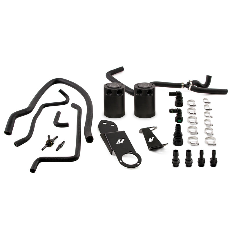 Mishimoto 2013+ Cadillac ATS 2.0T Baffled Oil Catch Can Kit - Black - eliteracefab.com