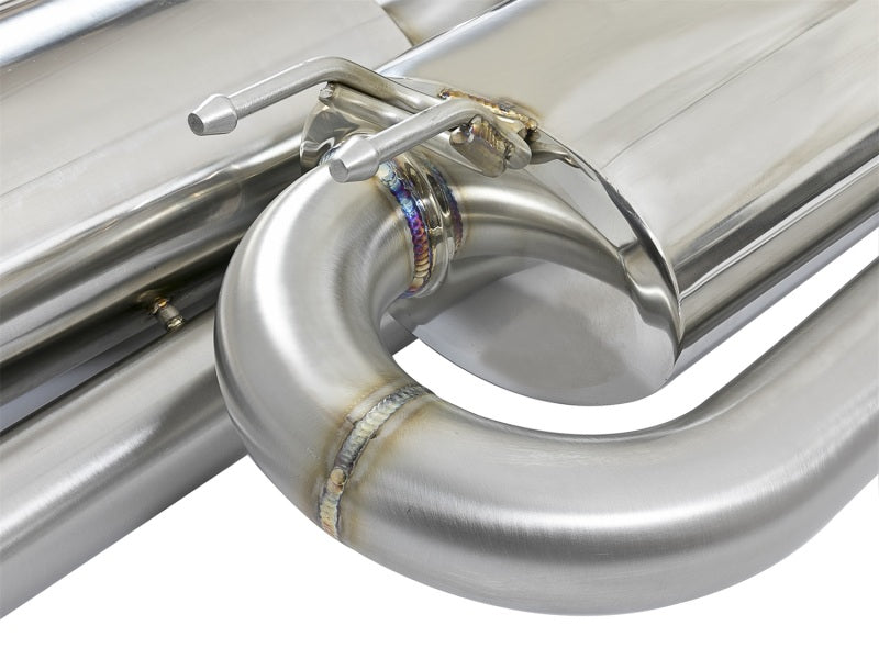 aFe Takeda 3in 304 SS Cat-Back Exhaust System w/Polished Tips 2017+ Honda Civic Si (4dr) I4 1.5L (t) - eliteracefab.com