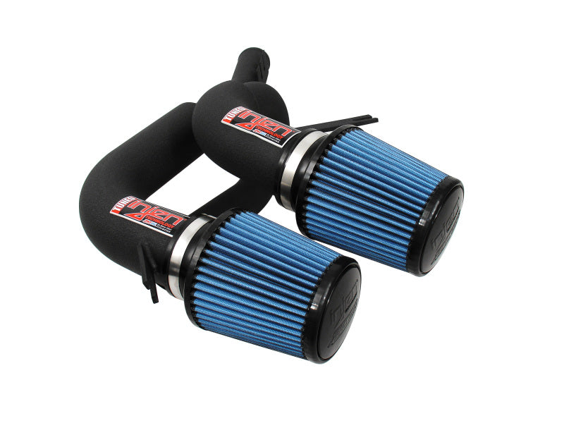 Injen 08-09 535i E60 3.0L L6 Twin intake & AMSOIL Filters Wrinkle Black Short Ram Intake - eliteracefab.com