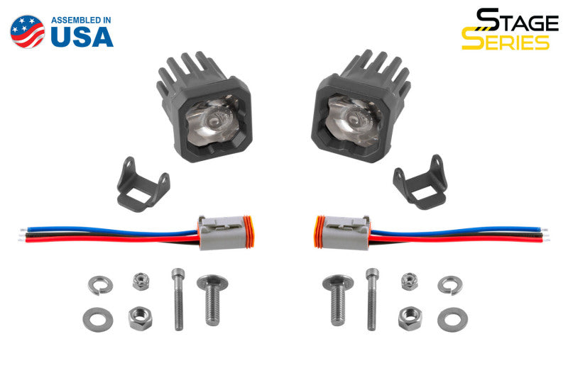 Diode Dynamics Stage Series C1 LED Pod Pro - White Spot Standard BBL (Pair)