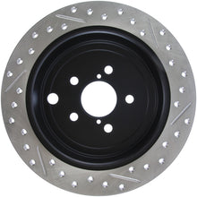 Load image into Gallery viewer, STOPTECH 08-10 IMPREZA WRX (EXC STI)/08-10 IMPREZA COUPE/SEDAN SLOTTED &amp; DRILLED RIGHT REAR ROTOR, 127.47029R - eliteracefab.com