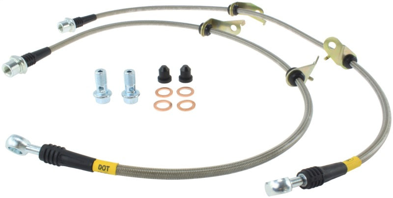 StopTech 11-17 Lexus CT200h Stainless Steel Front Brake Lines - eliteracefab.com