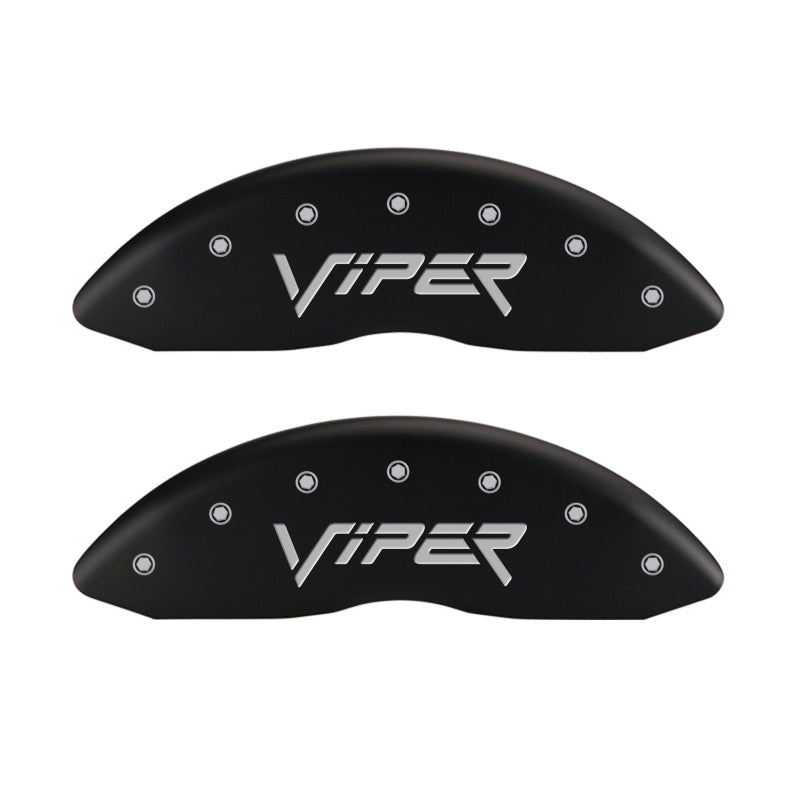 MGP 4 Caliper Covers Engraved Front & Rear Gen 2/Viper Red finish silver ch MGP