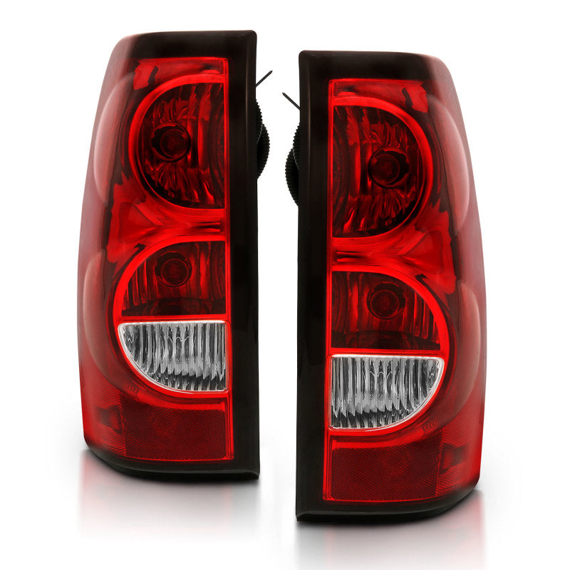 ANZO 2004-2007 Chevy Silverado Taillight Red/Clear Lens w/Black Trim (OE Replacement) - eliteracefab.com