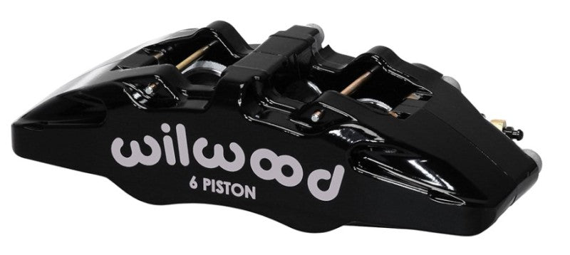 Wilwood Caliper-Forged Dynapro 6 5.25in Mount-Red-R/H 1.62/1.38in/1.38in Pistons .81in Disc Wilwood