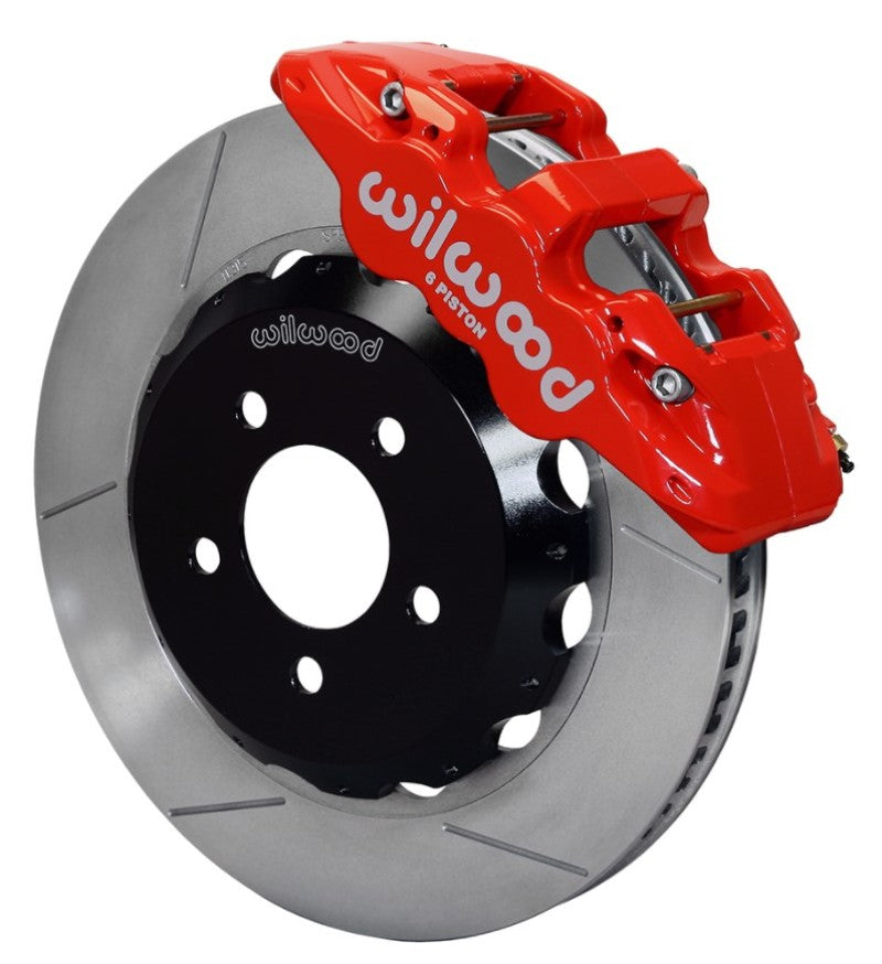 Wilwood AERO6 Front Hat Kit 14.00 Red 2016-Up Camaro w/Lines Wilwood