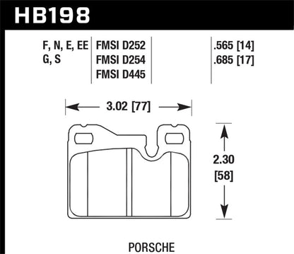 Hawk Performance HT-10 Rear Brake Pads - HB198S.685 Hawk Performance