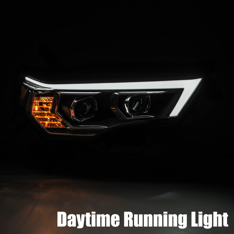 AlphaRex 880731 14-20 Toyota 4Runner PRO-Series Projector Headlights Plank Style Chrm w/Sequential Signal