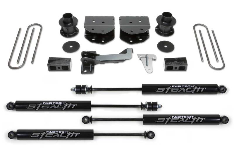 Fabtech 08-16 Ford F250/350/450 4WD 8 Lug 4in Budget Sys w/Stealth - eliteracefab.com