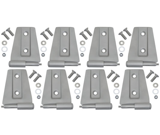 Kentrol 07-18 Jeep Wrangler JK Door Hinge Set 8 Pieces 4 Door Bare Grey - eliteracefab.com