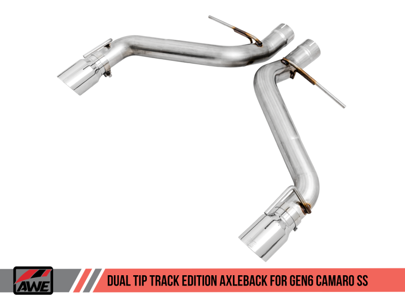 AWE Tuning 16-19 Chevrolet Camaro SS Axle-back Exhaust - Track Edition (Chrome Silver Tips) - eliteracefab.com