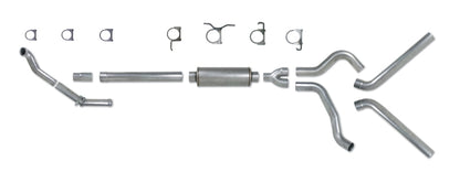 Diamond Eye KIT 4in TB DUAL AL: 94-97 FORD 7.3L F250/F350 PWRSTROKE NFS W/ CARB EQUIV STDS Diamond Eye Performance