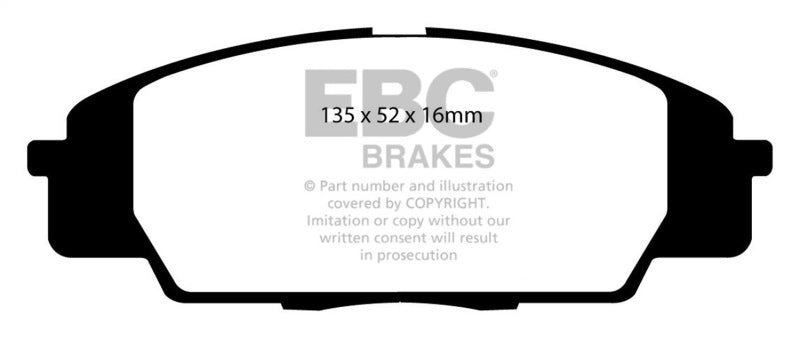 EBC 07-11 Acura CSX (Canada) 2.0 Type S Bluestuff Front Brake Pads - eliteracefab.com