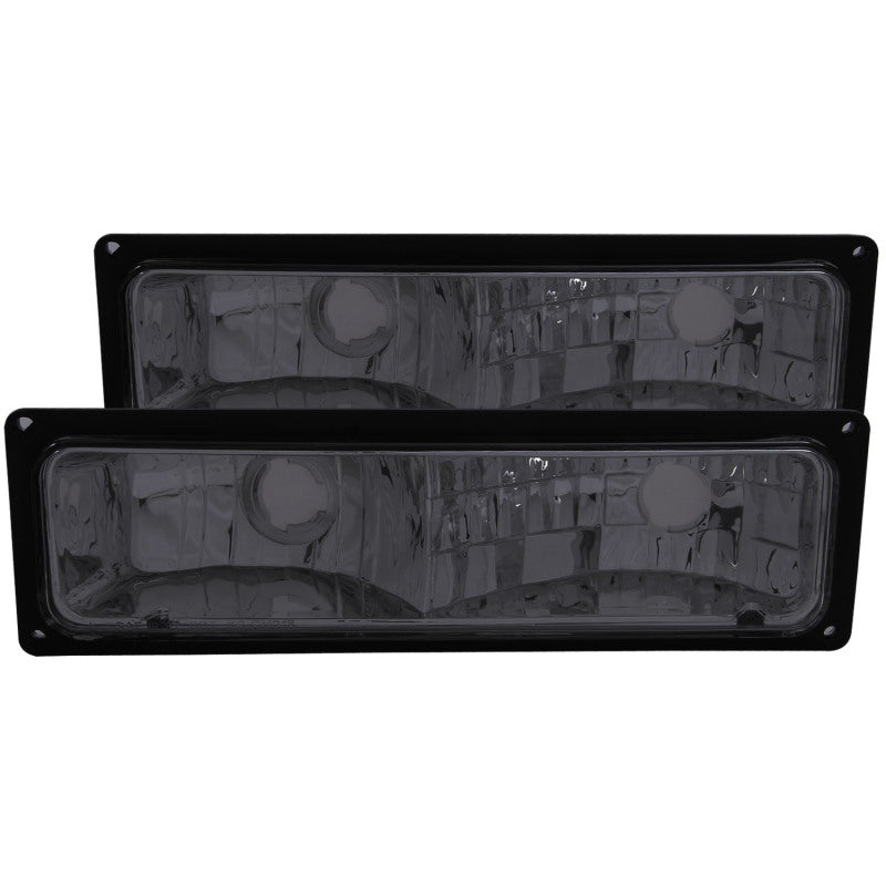 ANZO USA Chevrolet C1500 Euro Parking Lights Smoke; 1988-1998 - eliteracefab.com