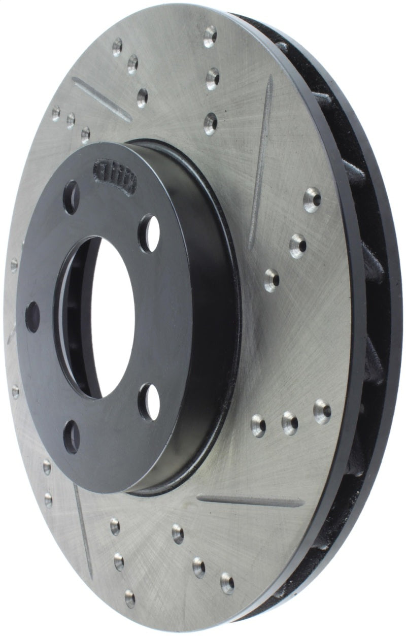 StopTech 94-04 Ford Mustang (exc Cobra & Bullitt) Front Left Slotted & Drilled Rotor Stoptech