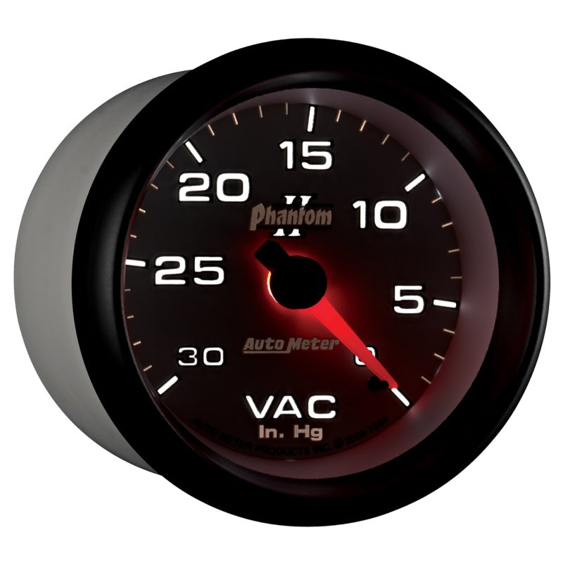 AutoMeter Gauge Vacuum 2-5/8in. 30Inhg Mechanical Phantom II 7884