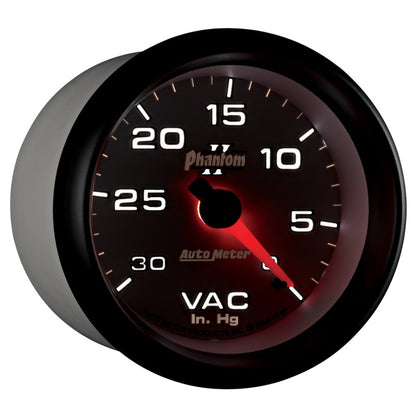 AutoMeter Gauge Vacuum 2-5/8in. 30Inhg Mechanical Phantom II 7884