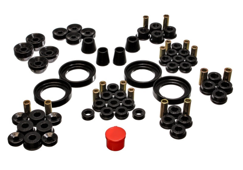 Energy Suspension 92-96 Honda Prelude Black Hyper-Flex Master Bushing Set - eliteracefab.com