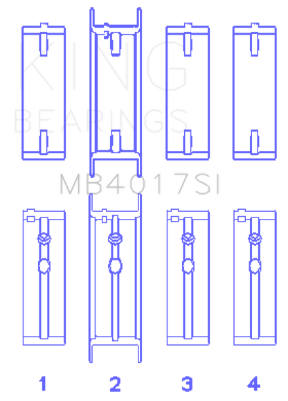 King GM 231 (3800) V6 (Size STD) Main Bearing Set King Engine Bearings