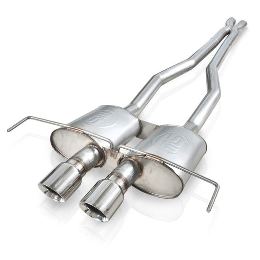 Stainless Works 2009-15 Cadillac CTS-V Coupe 3in Catback System X-Pipe Turbo Mufflers 4in Tips Stainless Works