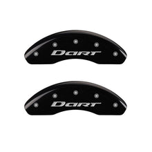 Load image into Gallery viewer, MGP 4 Caliper Covers Engraved Front &amp; Rear With out stripes/Dart Black finish silver ch MGP