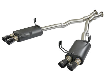 aFe MACH Force-Xp 2-1/2in 304 SS Cat-Back Exhaust w/ Black Tips 05-08 BMW Z4 M Coupe (E86) L6 3.2L - eliteracefab.com