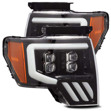 Load image into Gallery viewer, AlphaRex 09-14 Ford F-150 NOVA LED Proj Headlights Plank Style Gloss Black w/Activ Light/Seq Signal - eliteracefab.com