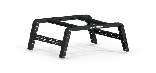 Road Armor Universal 5-1/2-6ft Full-Size Beds TRECK Adj Bed Rack - Tex Blk (w/o Brackets)