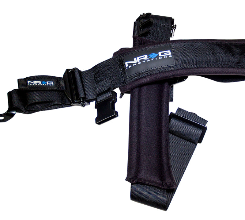 NRG SFI 16.1 5PT 3in. Seat Belt Harness / Latch Link - Black - eliteracefab.com