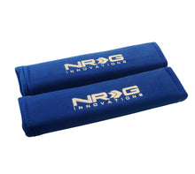 Load image into Gallery viewer, NRG Seat Belt Pads 2.7in. W x 11in. L (Blue) Short - 2pc - SBP-27BL