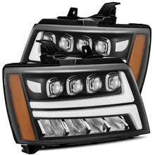 Load image into Gallery viewer, AlphaRex 07-13 Chevy Avalanche NOVA LED Proj Headlights Plank Style Matte Black w/Activ Light/DRL - eliteracefab.com