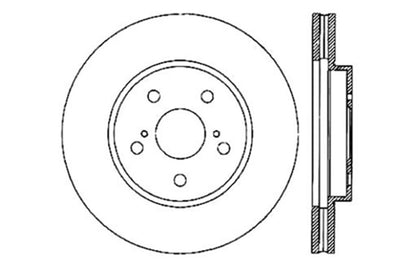 StopTech 04 Lexus RX330 SportStop Slotted & Drilled Right Rear Rotor Stoptech