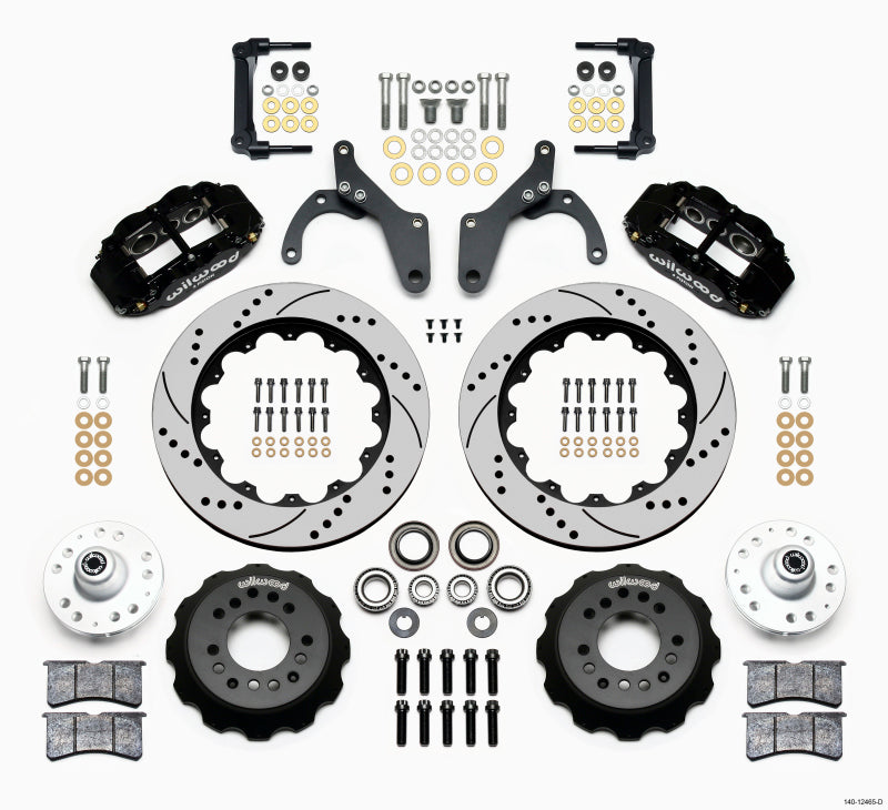 Wilwood Narrow Superlite 6R Front Hub Kit 14.00in Drilled 59-64 Chevy Impala / 63-64 Corvette Wilwood