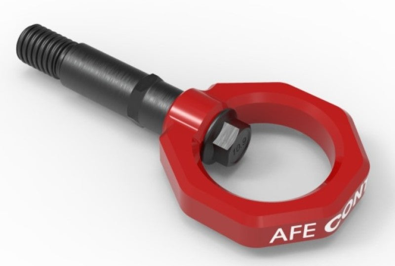 aFe Control Rear Tow Hook Red 20-21 Toyota GR Supra (A90) - eliteracefab.com