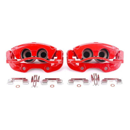Power Stop 02-06 Cadillac Escalade Rear Red Calipers w/Brackets - Pair - eliteracefab.com
