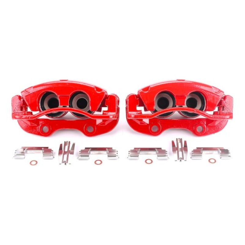 Power Stop 02-06 Cadillac Escalade Rear Red Calipers w/Brackets - Pair - eliteracefab.com