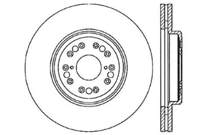 StopTech 95-00 Lexus LS 400 Left Front Slotted & Drilled Rotor Stoptech