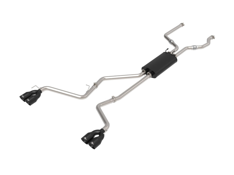 aFe MACH Force-Xp 2.5in. 304 SS C/B Exhaust 20-21 Ford Explorer V6-3.0L - Black Tip - eliteracefab.com