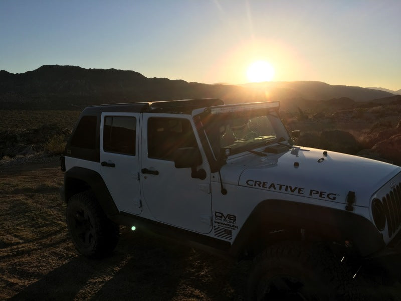 DV8 Offroad 07-18 Jeep Wrangler JK 2 Piece Fast Back Hard Top 4 Door - Black
